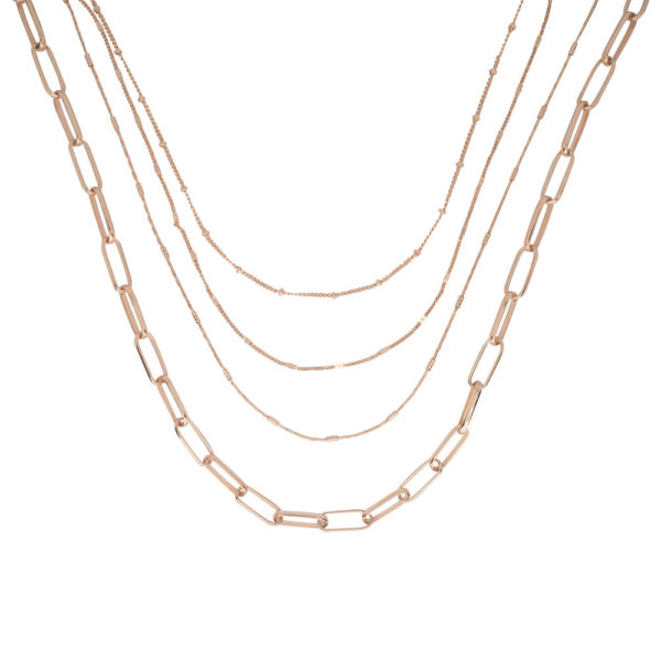 2021 New Good Quality Hot Sale Fashion Jewelry Women Simple Hip-hop Trend 4 Layer Gorgeous Chain Necklace