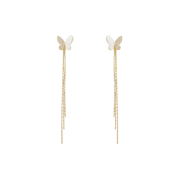 wholesale New personality design butterfly earrings long tassel earrings women